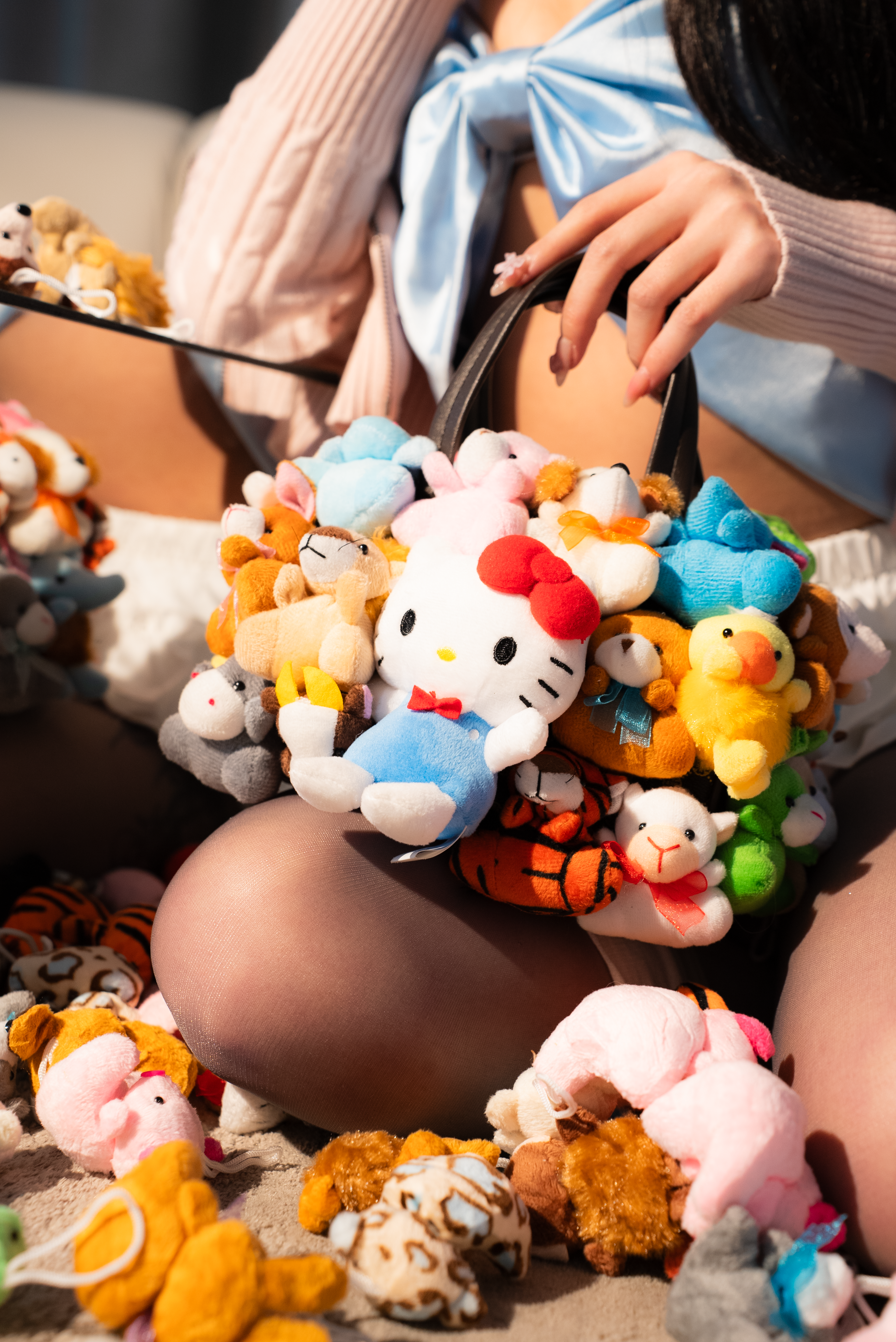 HERA plush bag inspired by Labubu, Pop Mart, Sanrio characters, and collectible plush fashion