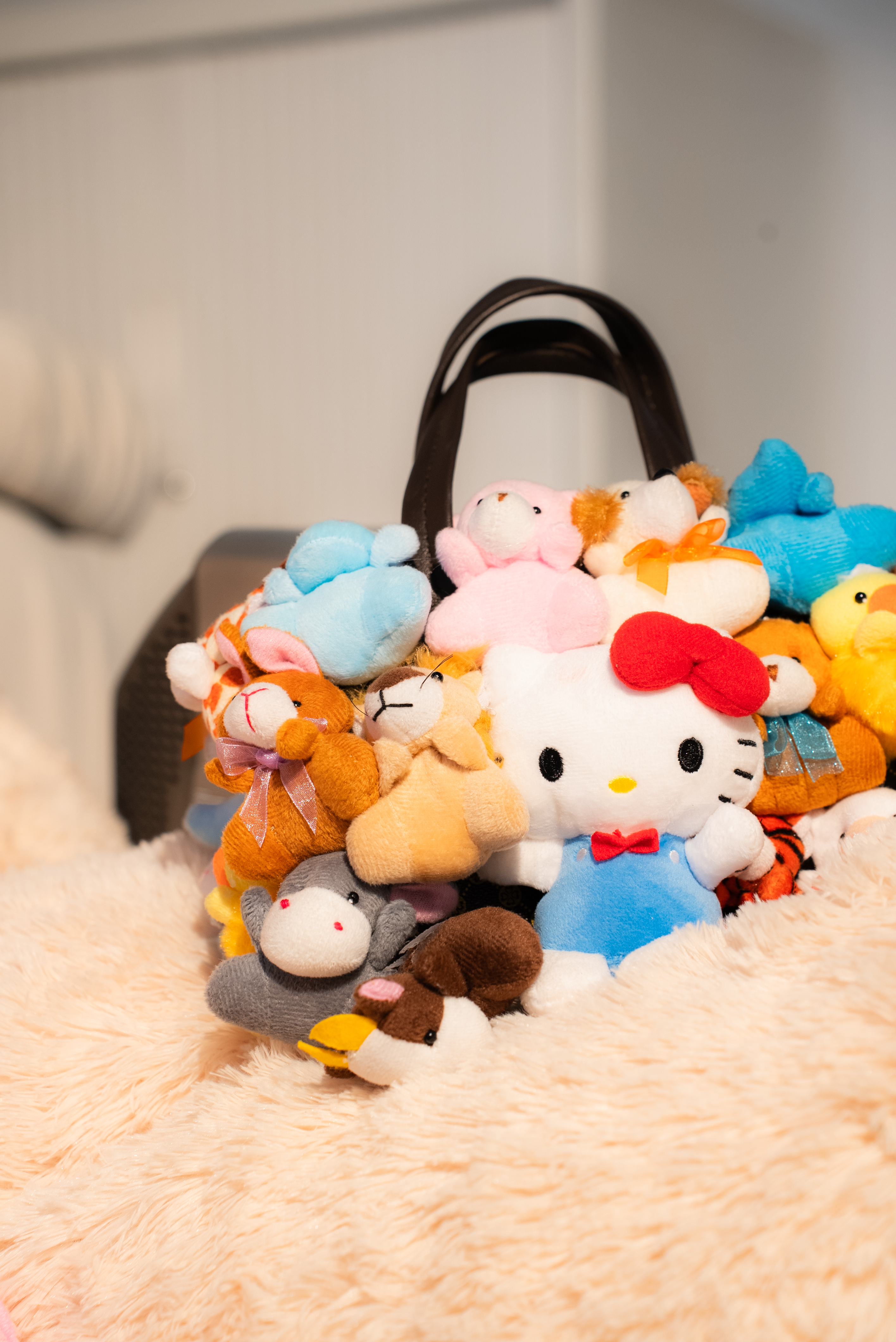 HERA plush bag inspired by Labubu, Pop Mart, Sanrio characters, and collectible plush fashion