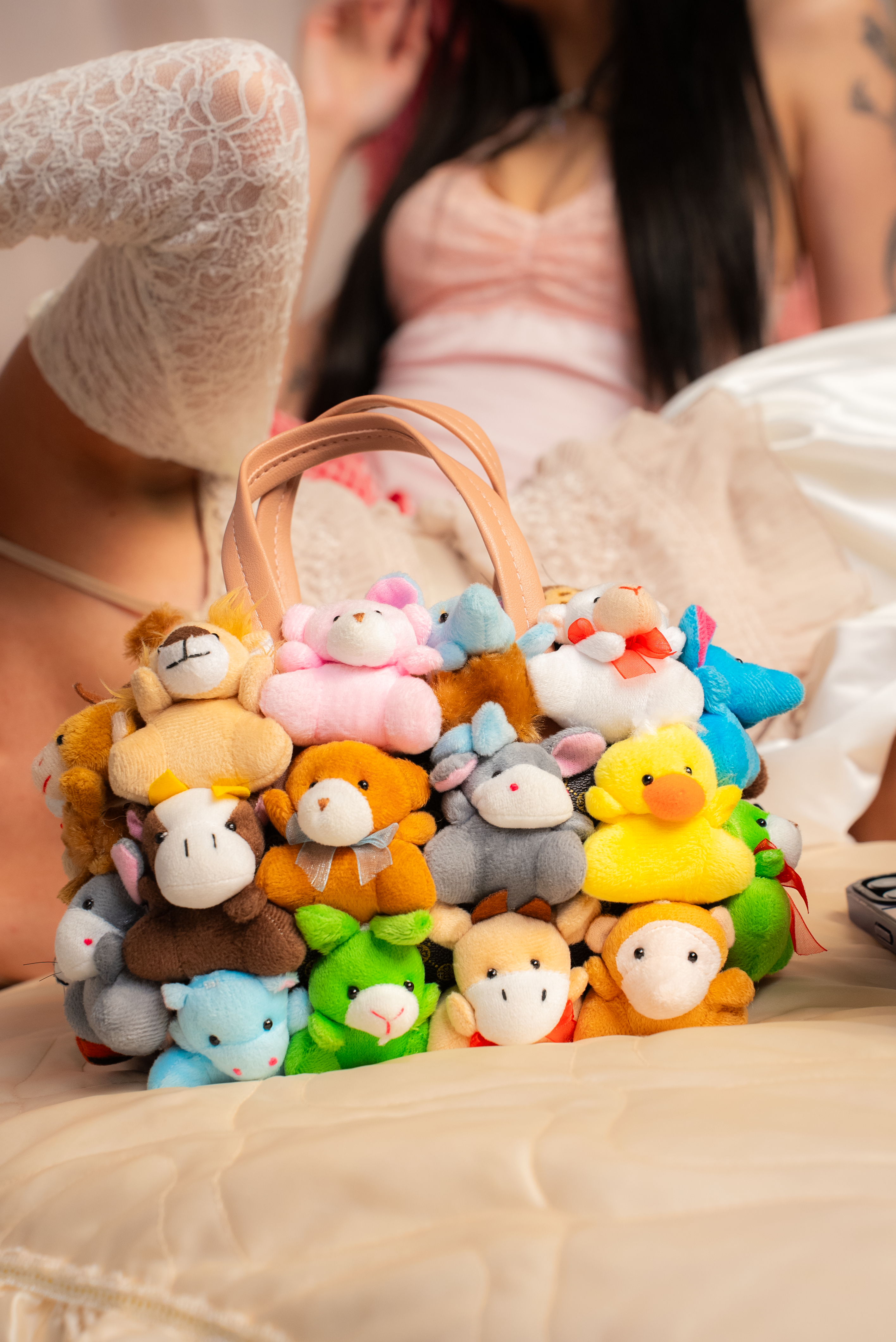HERA plush bag inspired by Labubu, Pop Mart, Sanrio characters, and collectible plush fashion