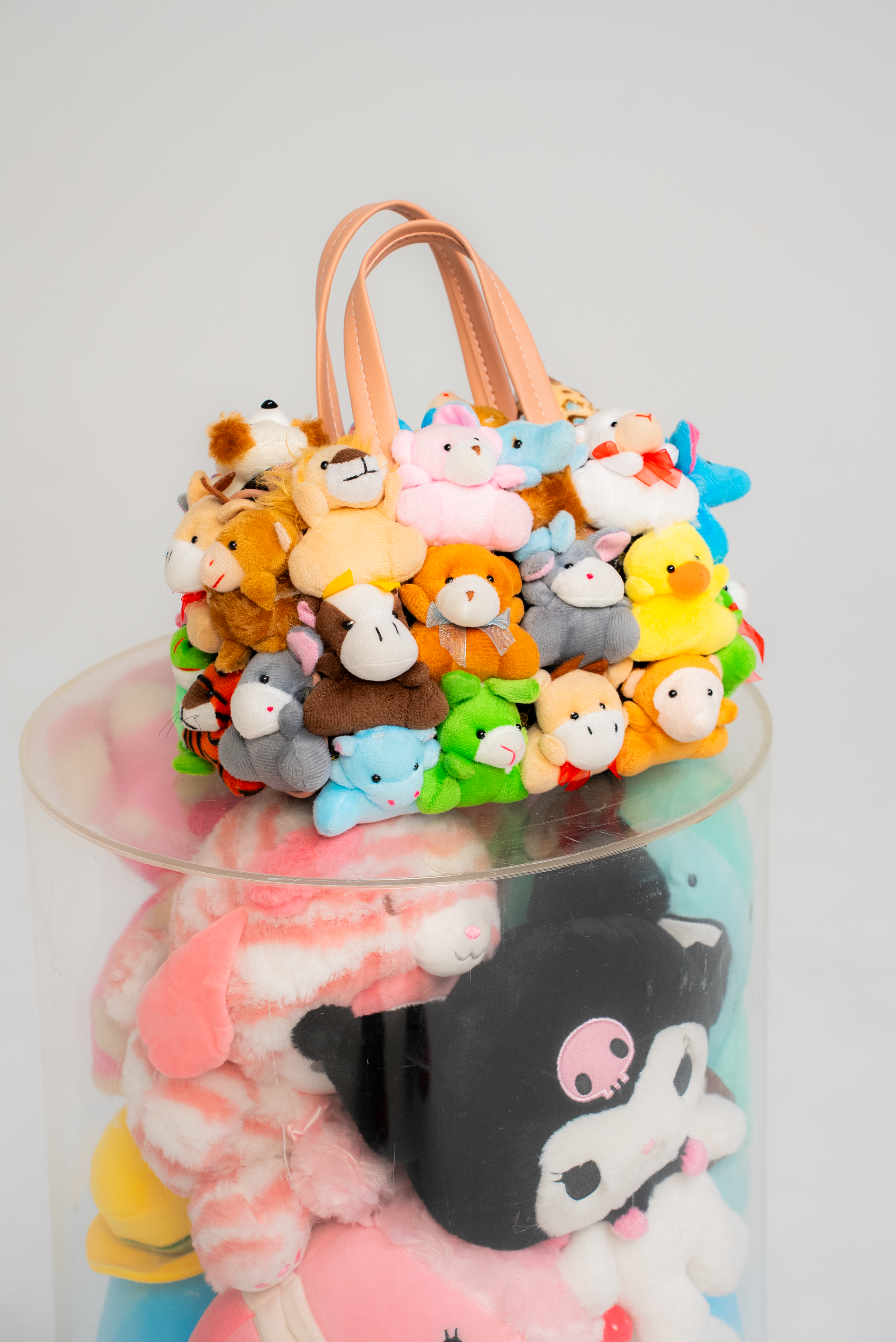 HERA plush bag inspired by Labubu, Pop Mart, Sanrio characters, and collectible plush fashion